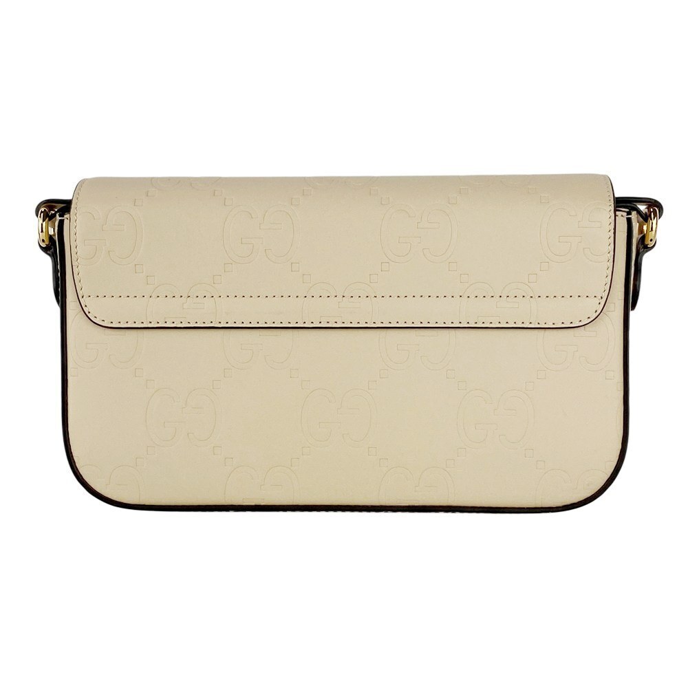 Gucci GG Super Shoulder Bag Leather Beige - Picture 3 of 10